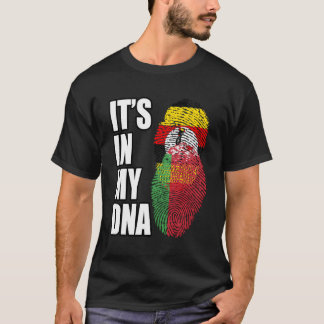 Camiseta Bandera Del Adn De La Mezcla De Patrimonio Ugandés