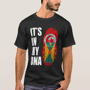 Camiseta Bandera Del Adn De La Mezcla Tunecina Y Granadina
