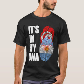 Camiseta Bandera Del Adn Del Patrimonio Combinado Tunecino