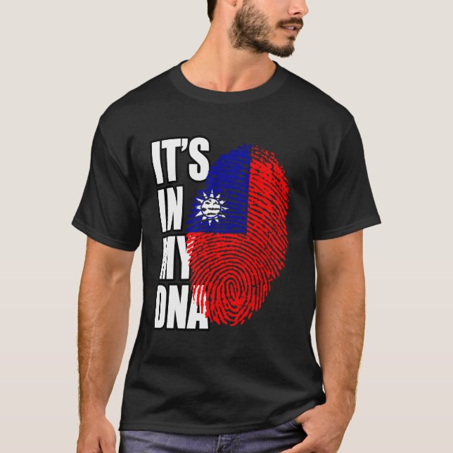 Camiseta Bandera del Adn del Patrimonio de Taiwán (Anverso)