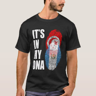 Camiseta Bandera Del Adn Del Patrimonio Mezcla Tunecino Y G