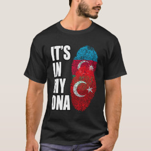 Camiseta Bandera Del Adn Del Patrimonio Turco Y Azerbaiyano