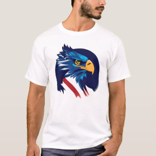 Camiseta Bandera del águila calva americana  