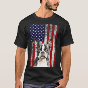 Camiseta Bandera del amante del perro Boston Terrier 4 de j