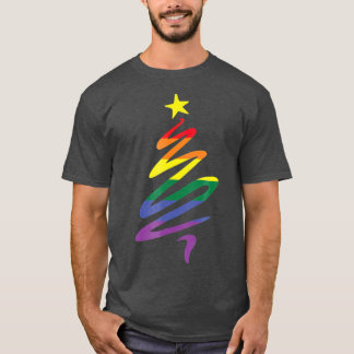 Camiseta Bandera del árbol de Navidad LGBTQ