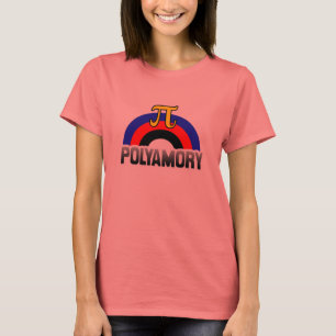 CAMISETA BANDERA DEL ARCO IRIS DE POLYAMORY