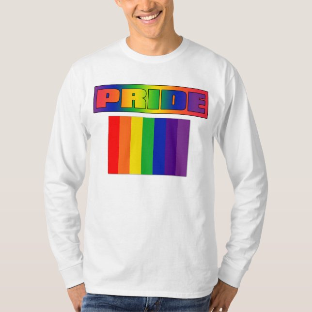 Camiseta Bandera del arco iris del orgullo (Anverso)