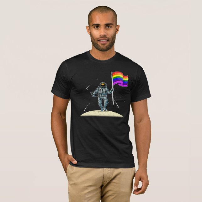 Camiseta Bandera del arco iris del orgullo de LGBTQ - (Anverso completo)