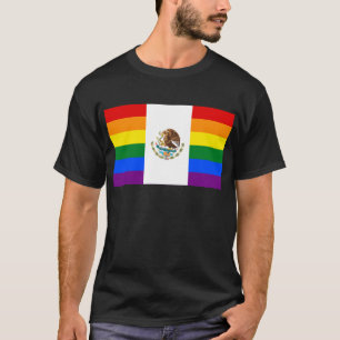 Camiseta Bandera del arco iris del orgullo gay de México