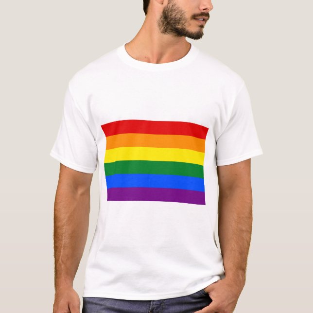 Camiseta Bandera del arco iris (LGBT) (Anverso)