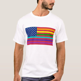CAMISETA ¡BANDERA DEL ARCO IRIS - MUESTRE SUS COLORES!