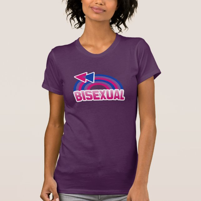 CAMISETA BANDERA DEL ARCOÍRIS BISEXUAL (Anverso)