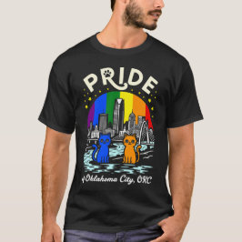 Camiseta Bandera del arcoíris de los gatos de la ciudad de
