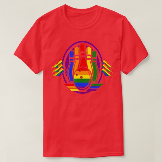 Camiseta Bandera del arcoiris en el balón LGBQ Guay Orgullo (Diseño del anverso)