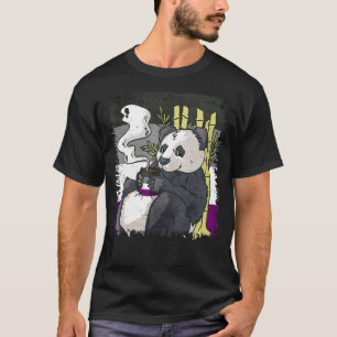 Camiseta Bandera del As del Orgullo asexual café Panda Subl
