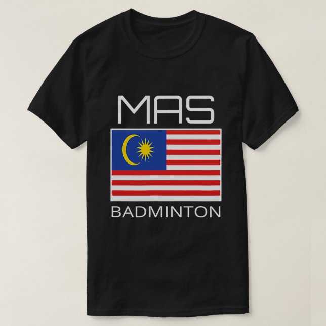 Camiseta Bandera del atleta malasio del equipo de Badminton (Diseño del anverso)
