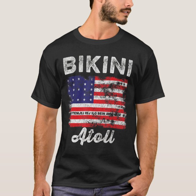 Camiseta Bandera del atolón de Bikini Hombres Mujeres Niños (Anverso)