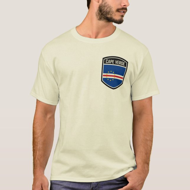Camiseta Bandera del blando de Cabo Verde (Anverso)