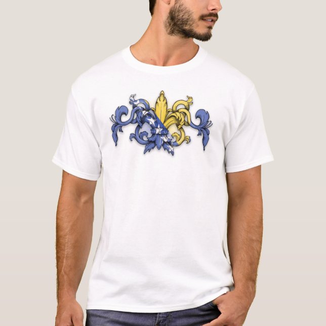 Camiseta Bandera del bosníaco de Fleur (Anverso)