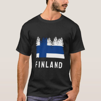 Camiseta Bandera del bosque finlandés Finlandia