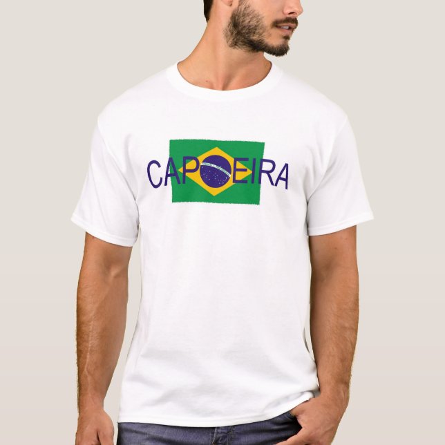 Camiseta bandera del Brasil del capoeira (Anverso)