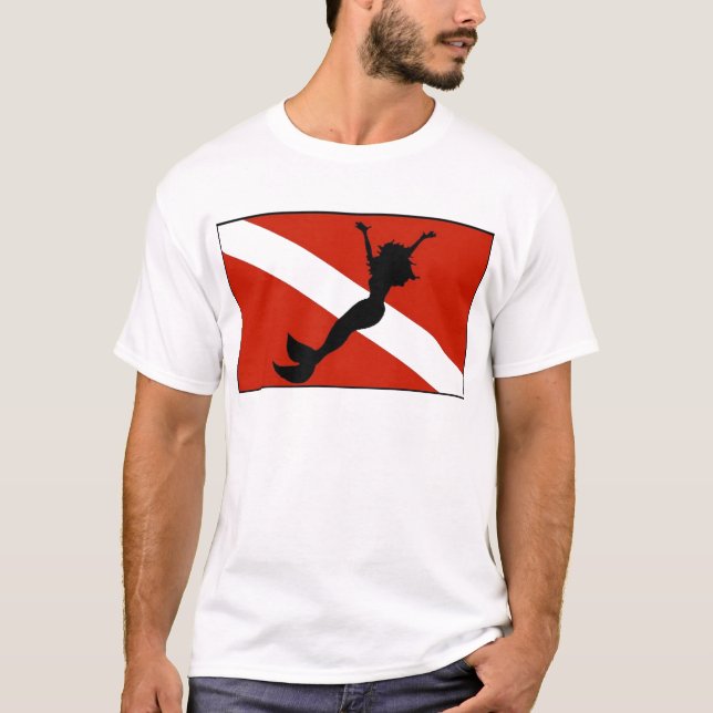 Camiseta Bandera del buceador de la sirena (Anverso)