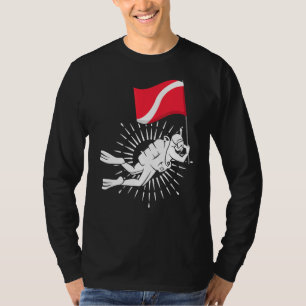 Camiseta Bandera del buceo submarino Ocean Scuba Di
