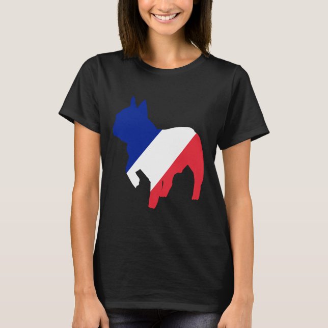 Camiseta Bandera del Bulldog francés (Anverso)