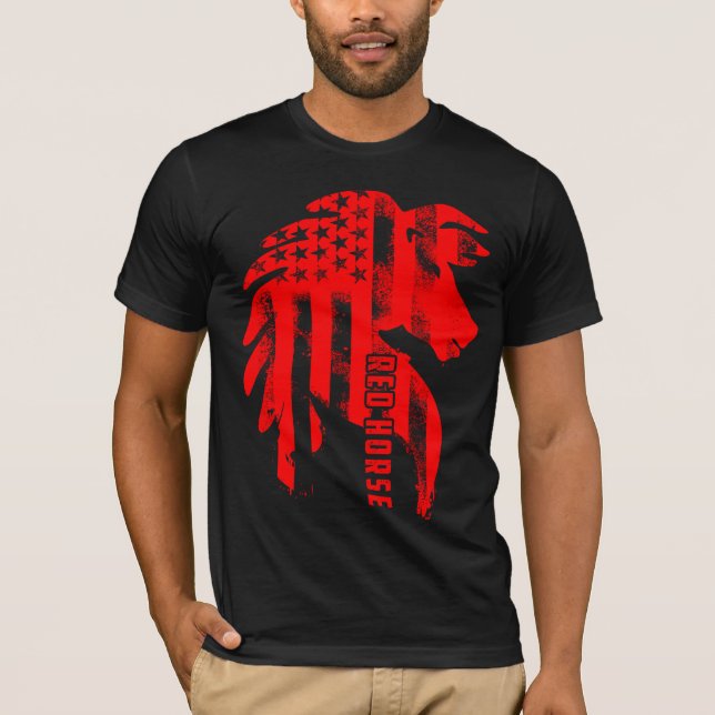 Camiseta Bandera del CABALLO ROJO (Anverso)