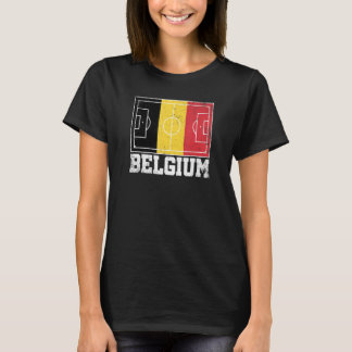 Camiseta Bandera del campo de fútbol de Bélgica Orgullo bel
