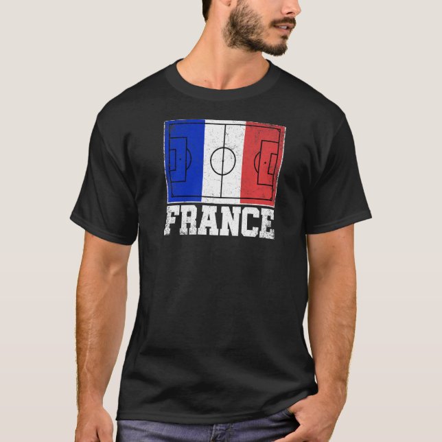 Camiseta Bandera del campo de fútbol de Francia Orgullo fra (Anverso)