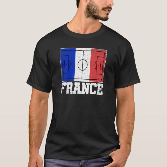 Camiseta Bandera del campo de fútbol de Francia Orgullo fra (Anverso)