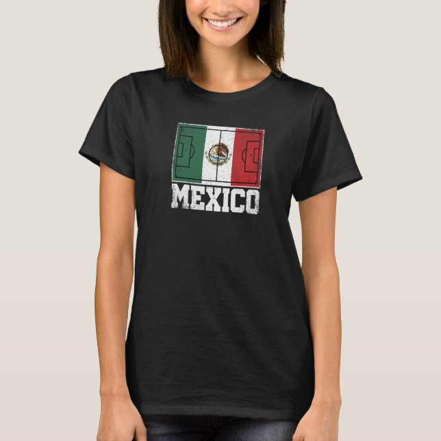 Camiseta Bandera del campo de fútbol mexicano Orgullo mexic (Anverso)
