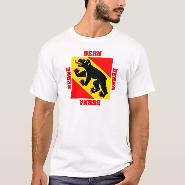 Camiseta Bandera del cantón de Berna Suiza (Anverso)