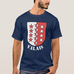 Camiseta Bandera del Cantón de Valais, Suiza