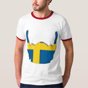 Camiseta Bandera del casco de Viking del sueco de las