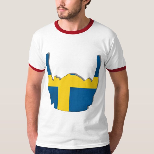 Camiseta Bandera del casco de Viking del sueco de las (Anverso)