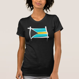 Camiseta Bandera del cepillo de Bahamas