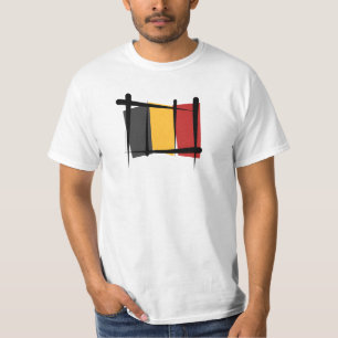Camiseta Bandera del cepillo de Bélgica