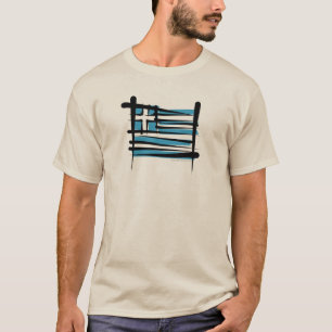 Camiseta Bandera del cepillo de Grecia