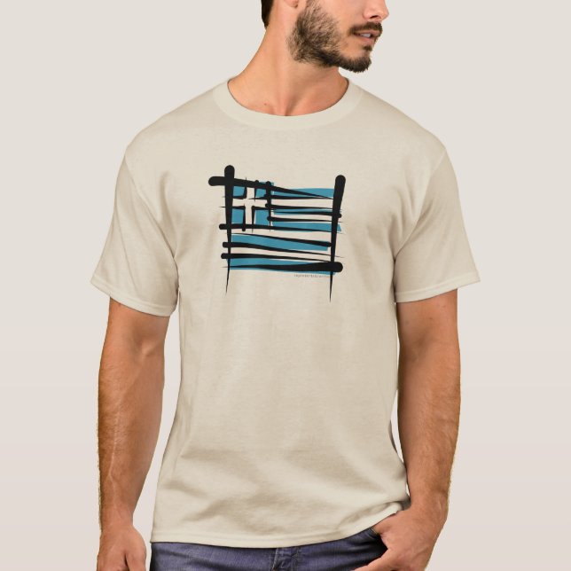 Camiseta Bandera del cepillo de Grecia (Anverso)