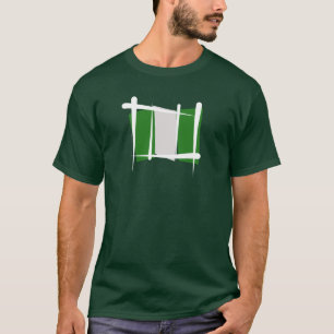 Camiseta Bandera del cepillo de Nigeria