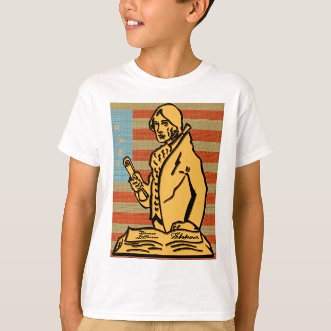 Camiseta Bandera del Colonial de Thomas Jefferson (Anverso)