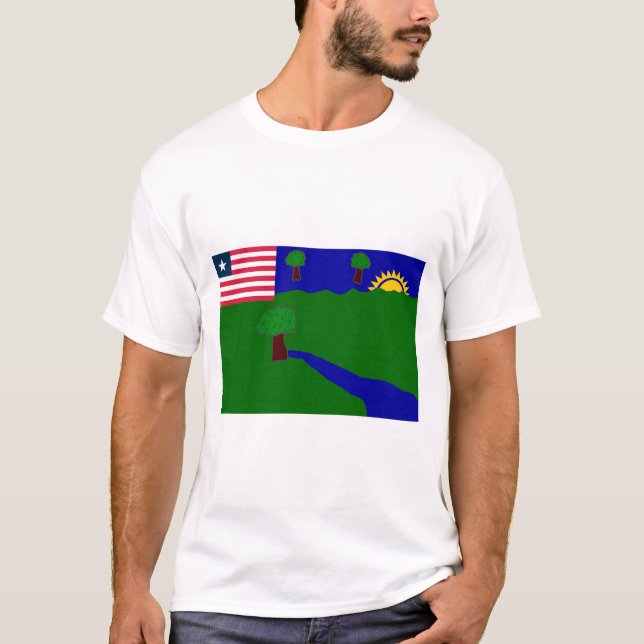Camiseta Bandera del condado del río Gee (Anverso)