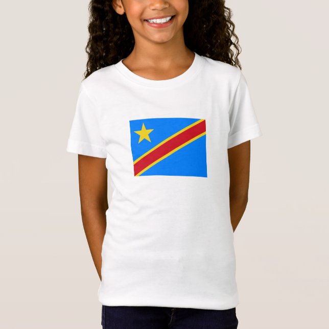 Camiseta Bandera del Congo Kinshasa (Anverso)