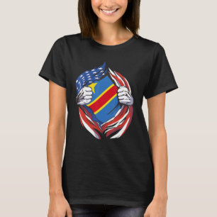 Camiseta Bandera del Congo Norteamericana Orgullosa De Mi H