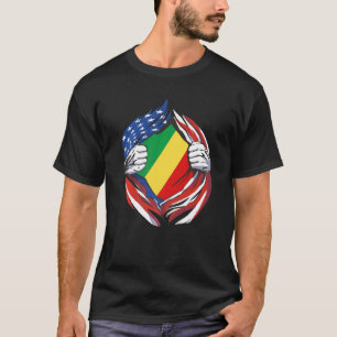 Camiseta Bandera del Congo Orgullo americano de mi herencia