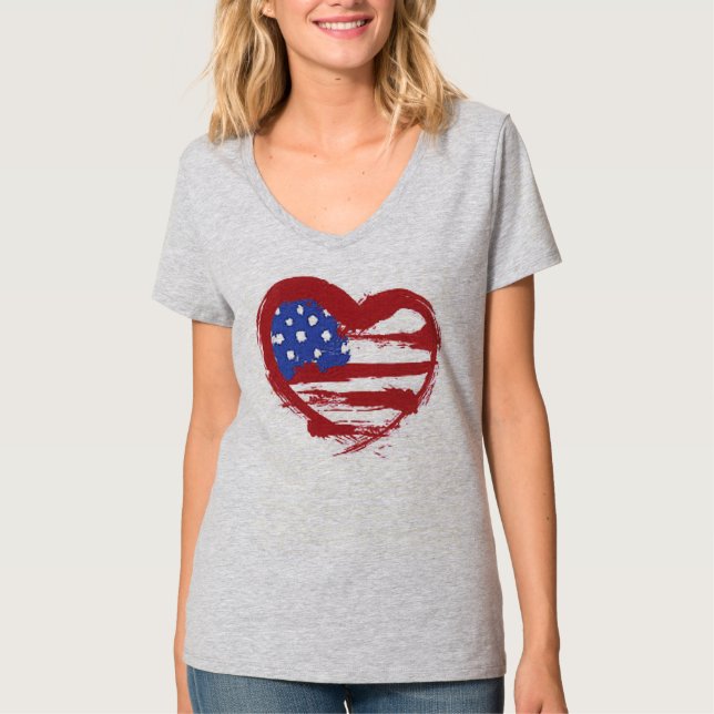 Camiseta bandera del corazón (Anverso)