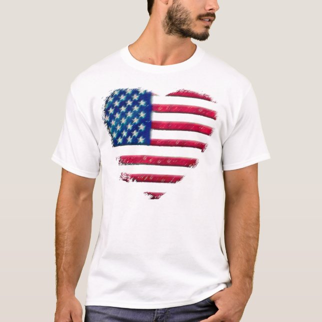 Camiseta Bandera del corazón (Anverso)