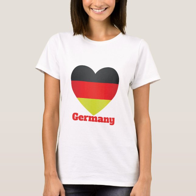Camiseta Bandera del Corazón de Alemania (Anverso)